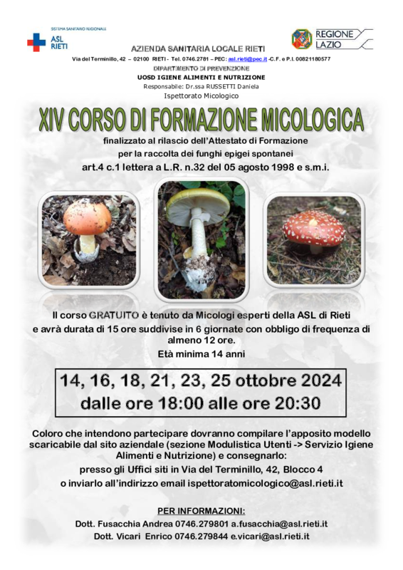 RACCOGLITORI DI FUNGHI EPIGEI SPONTANEI