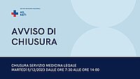 chiusura ufficio medicina legale