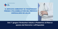 SERVIZIO AMBUFEST SI TRASFERISCE