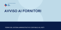 AVVISO AI FORNITORI
