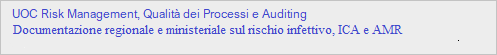 Documentazione regionale e ministeriale sul rischio infettivo, ICA e AMR